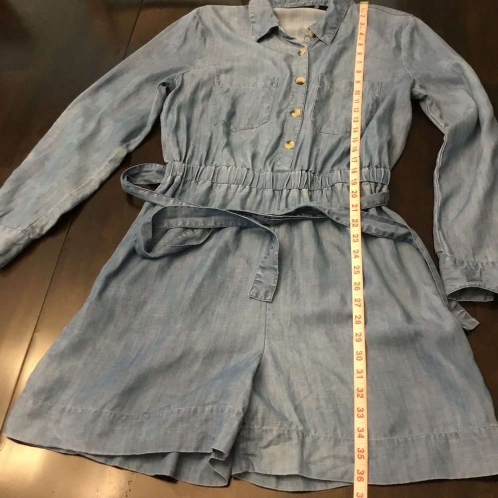 New York & Company Chambray Utility Romper Size L NWOT - Picture 12 of 16